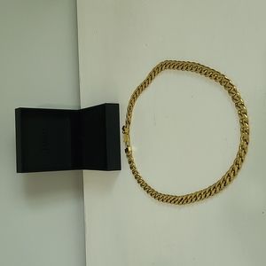 Jared's Men Curb Chain Necklace Gold Ion-Plated Stainless Steel 22"